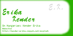 erika kender business card